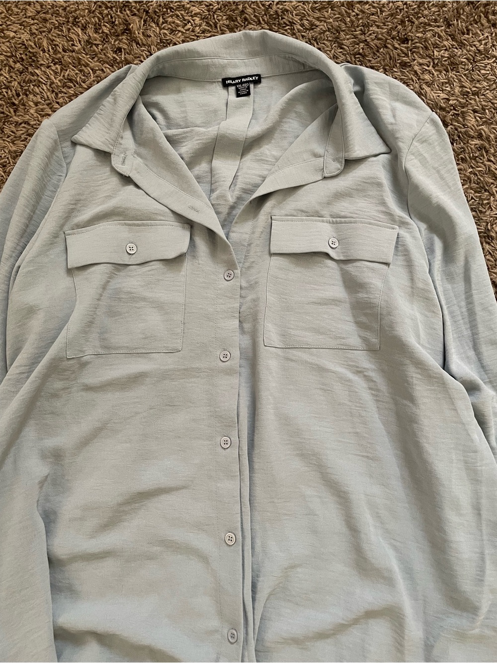 Bundle Hilary Radley Light Blue and Pink Button-Front Shirt